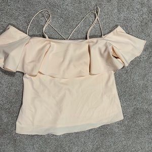 Light pink off the shoulder top